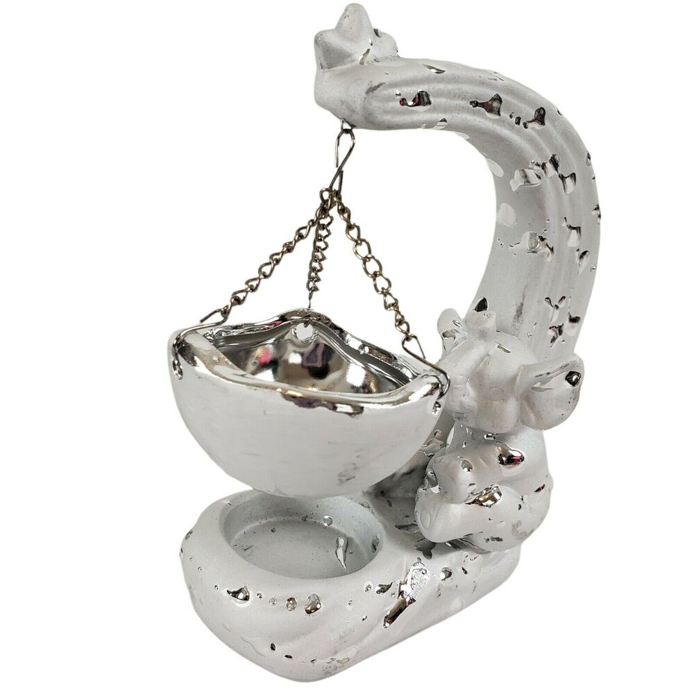 Silver Gray Baby Elephant Oil Burner Warmer Tealight Incense Warmer NEW!!
